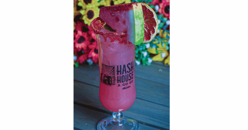 Watermelon ‘Loma cocktail with grapefruit and lime served at Hash House A Go Go Orlando